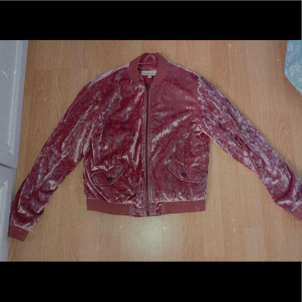 Pink velvet jacket